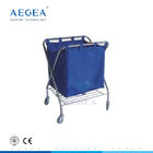 एजी-एसएस023 बैग मेडिकल लिनन कार्ट मोबाइल अस्पताल कपड़े ट्रॉली निलंबित करने के साथ