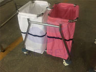 एजी-एसएस 01 9 बिक्री के लिए दो बैग एसएस फ्रेम अस्पताल ड्रेसिंग मेडिकल लिनन ट्रॉली ड्रेसिंग